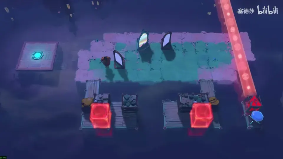 Red beams, energy doors and mirrors in Reflected Beams
